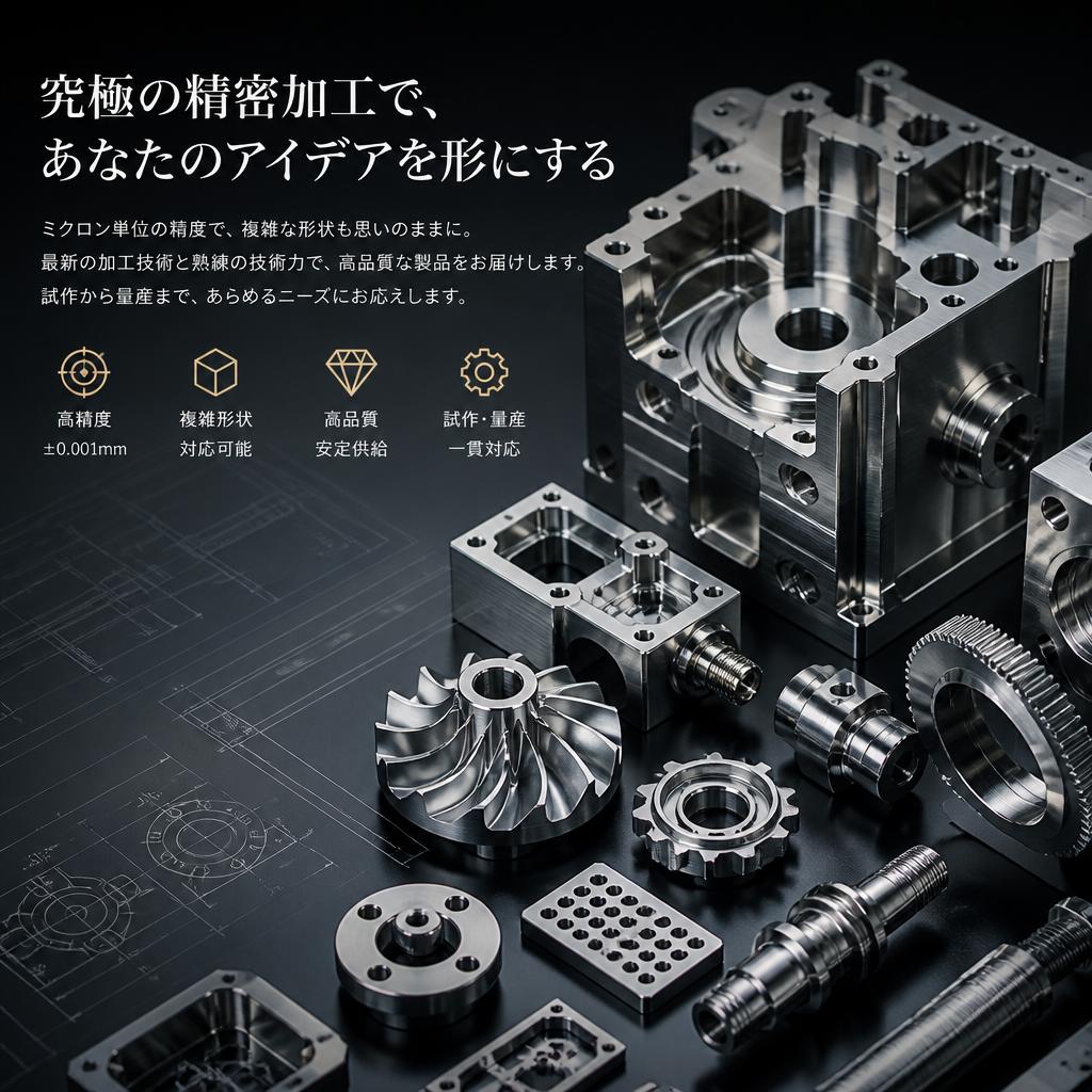 究極の精密加工で、あなたのアイデアを形にする