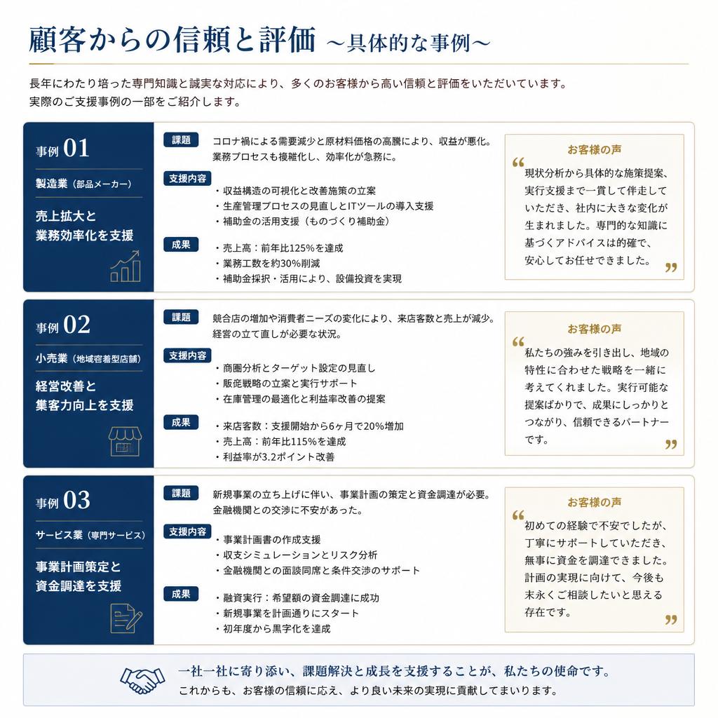 実績と信頼の証