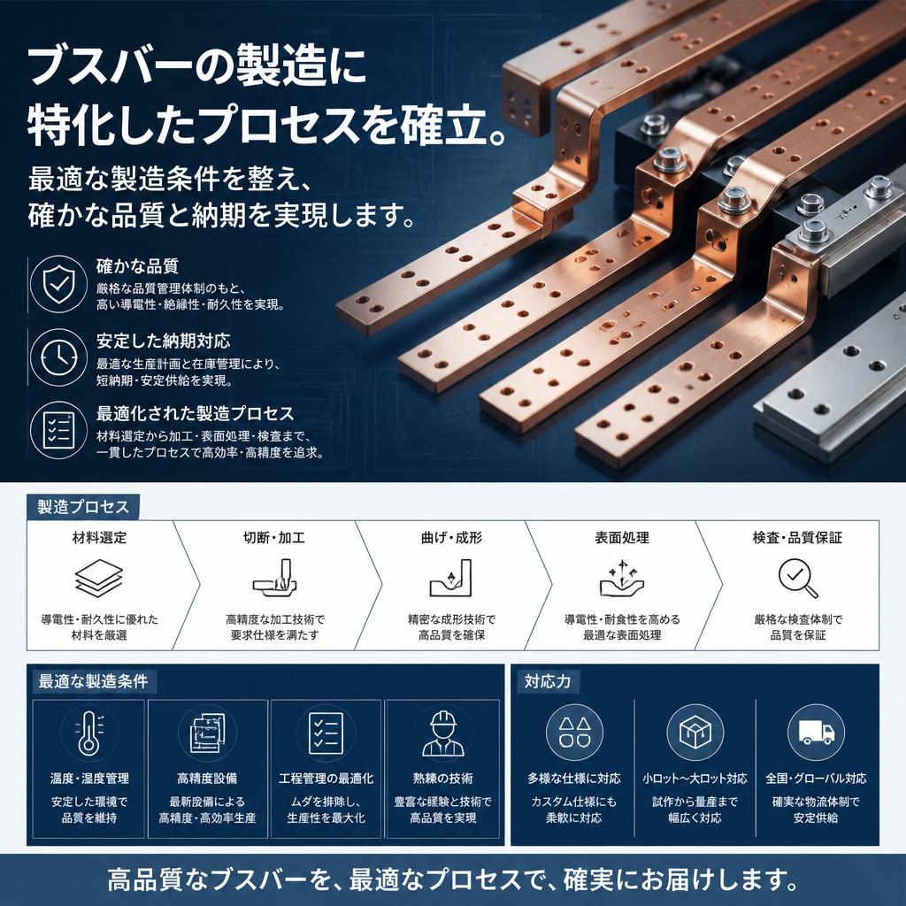 ブスバー製造の専門技術