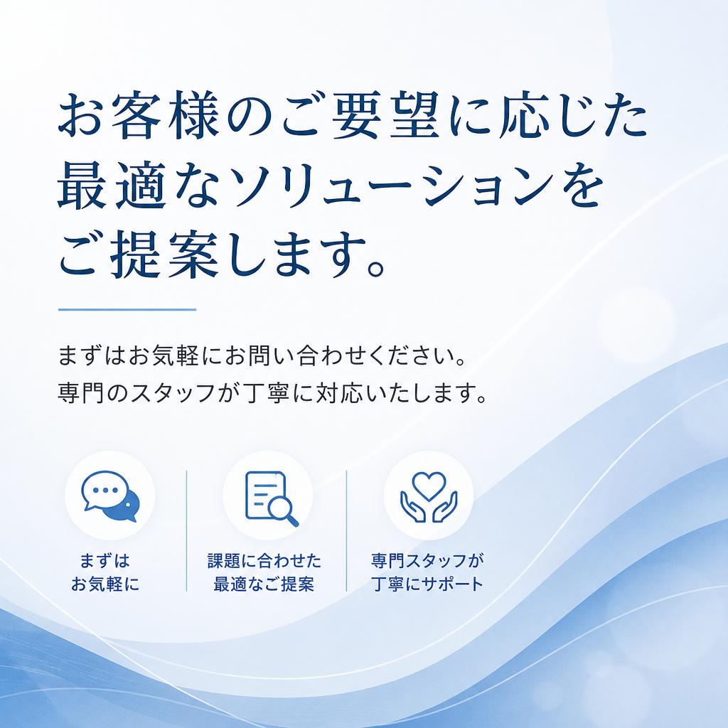 お問い合わせからカスタマイズへ