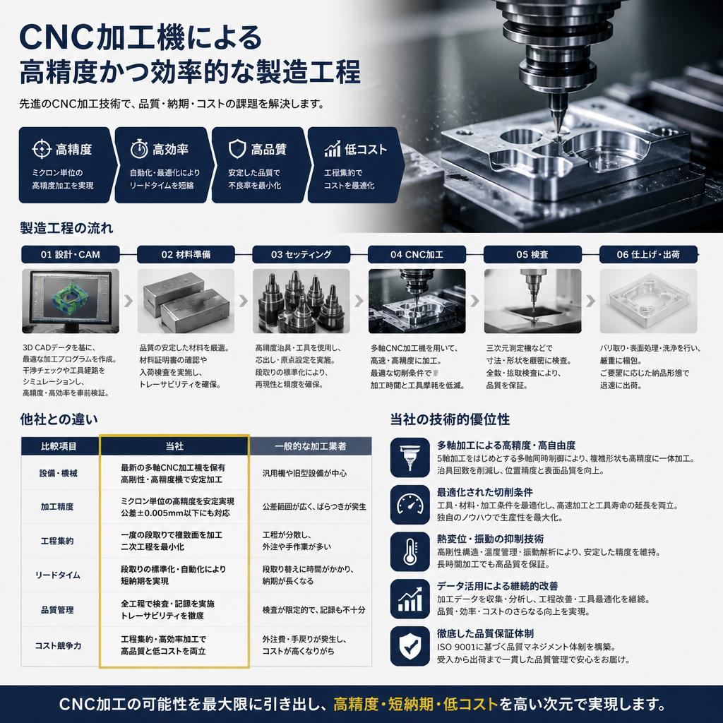 CNC加工の技術力