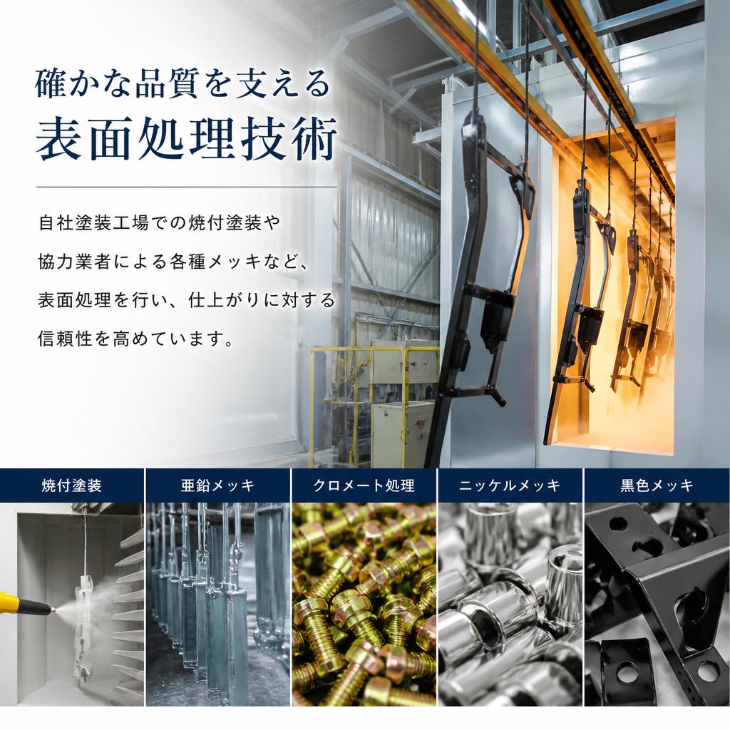 塗装・表面処理の一貫性