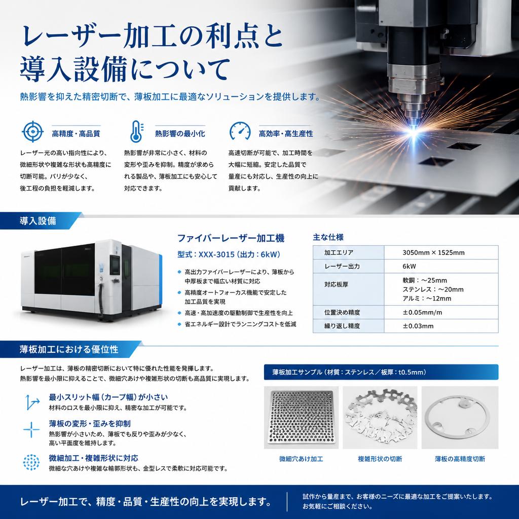 レーザー技術による精密加工