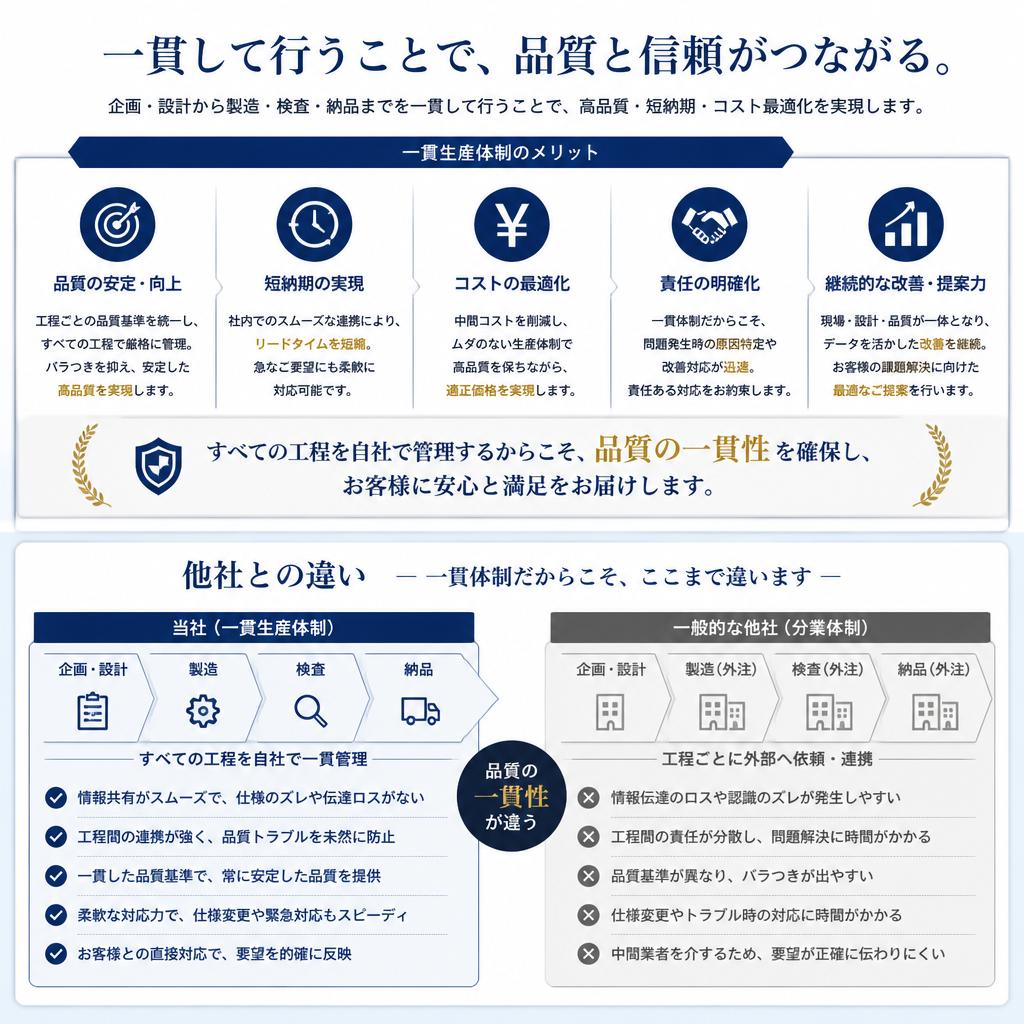 一貫生産の重要性