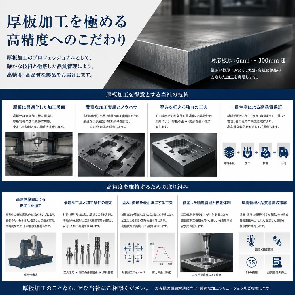 厚板加工における独自技術