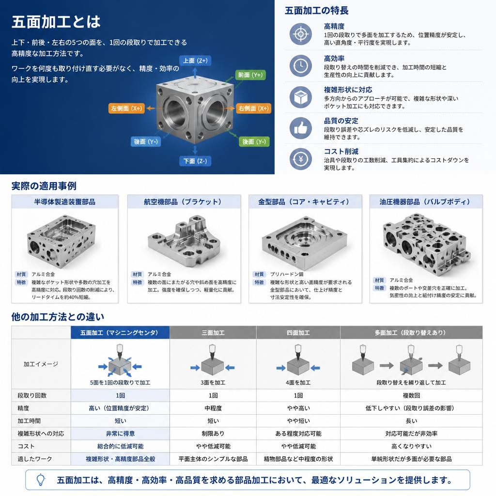 五面加工の特長と事例