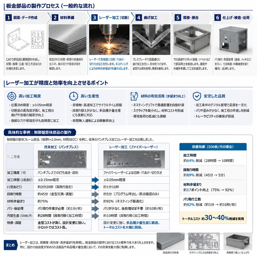 高精度板金部品の製作工程