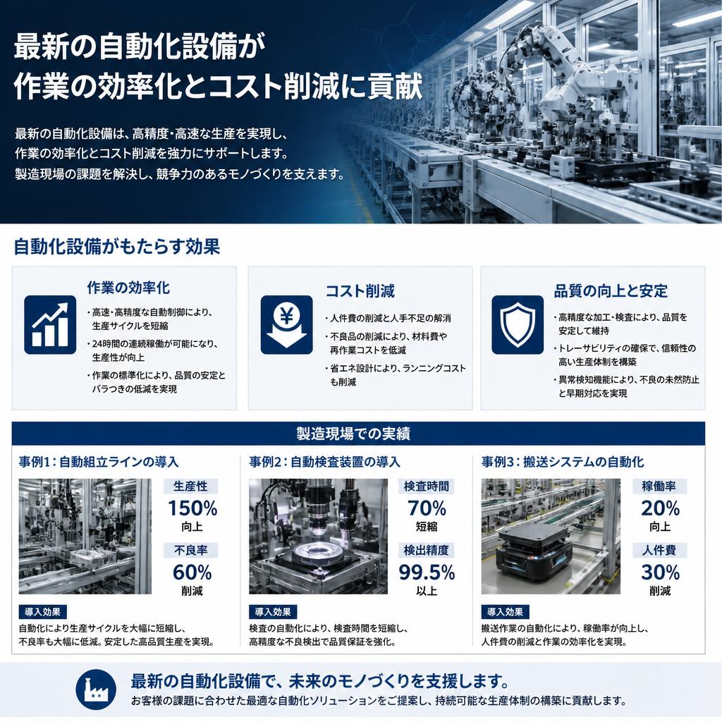 自動化設備の導入で実現する生産性の向上