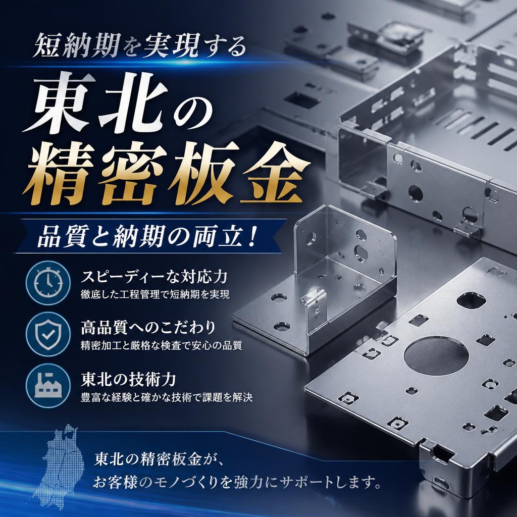 短納期を実現する東北の精密板金、品質と納期の両立！