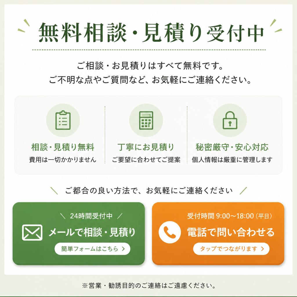 今すぐお問い合わせを！