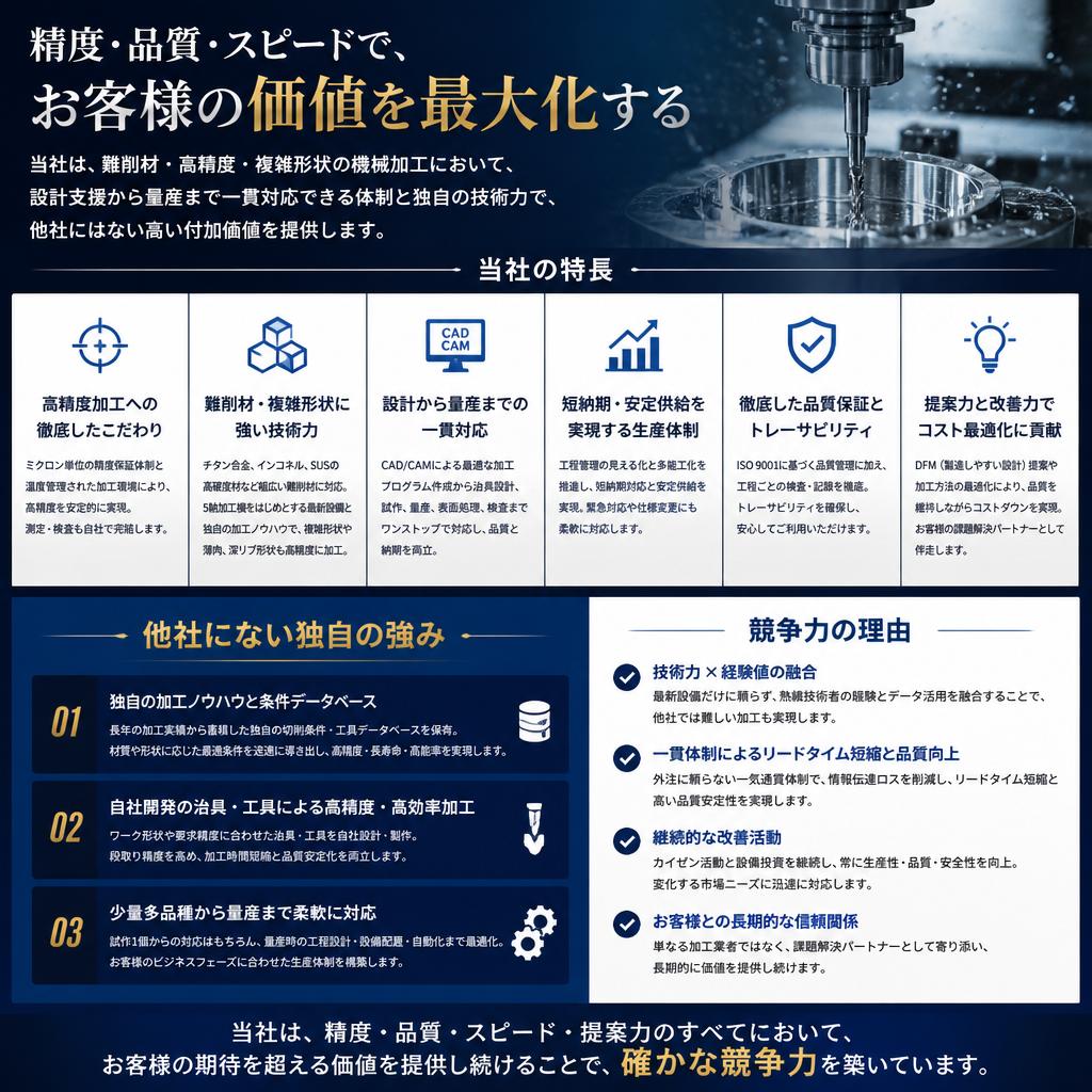 機械加工の強み