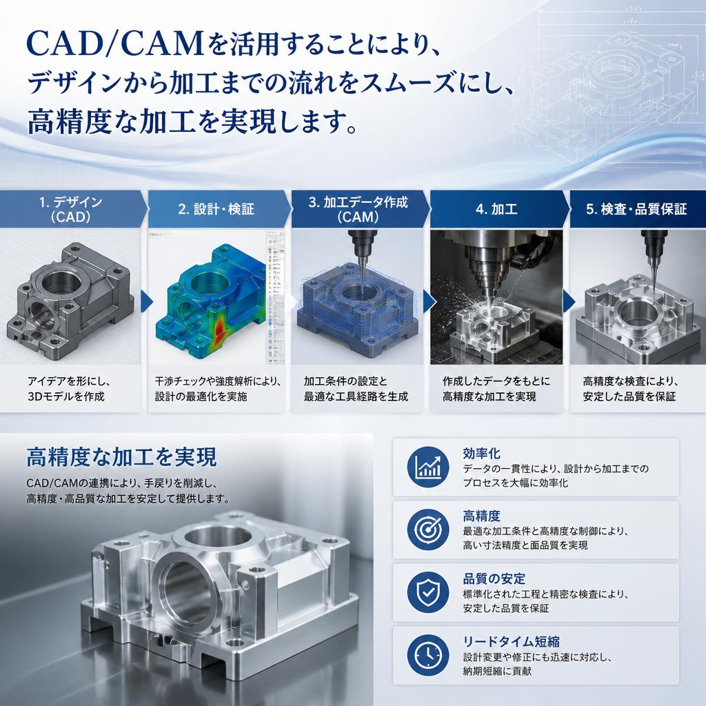CAD/CAM技術による精密加工