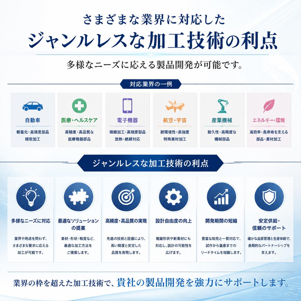 ジャンルレスな加工のメリット