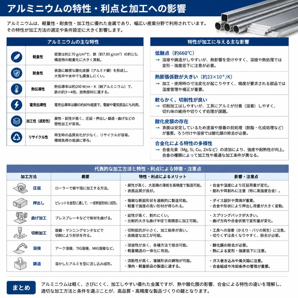 アルミニウム特性の理解