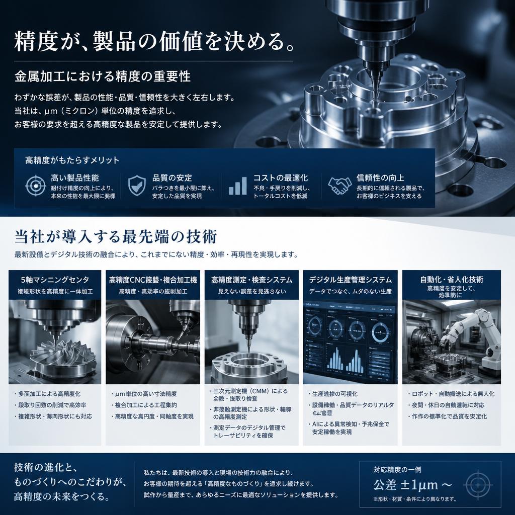 高精度な加工技術