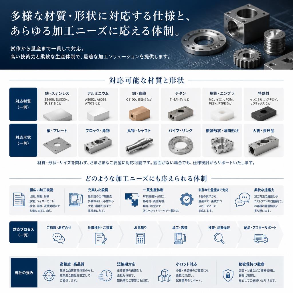 多様な加工ニーズに応える柔軟性