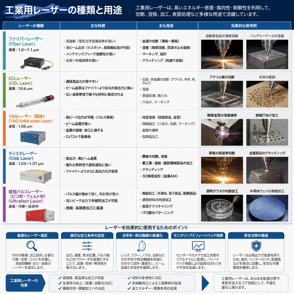 2. 工業用レーザーの特徴と種類