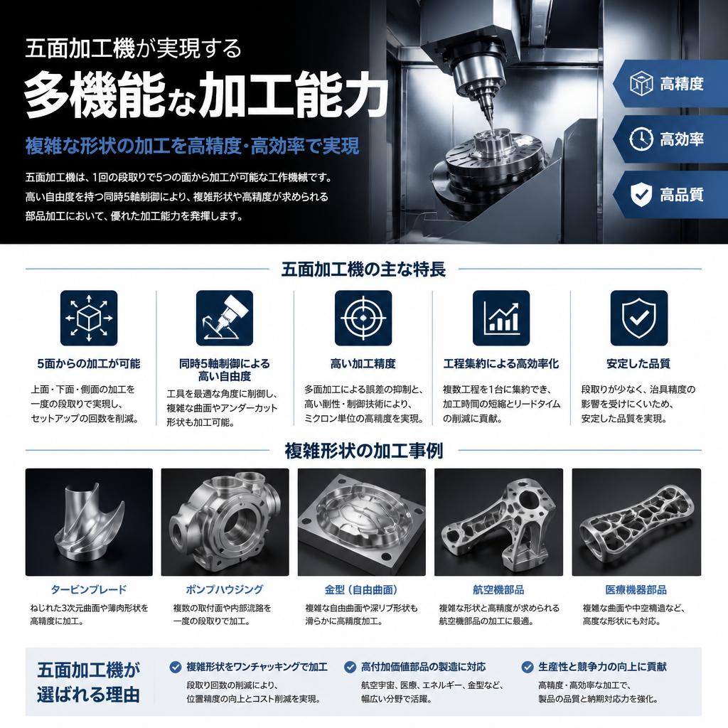 5. 五面加工機による多機能性
