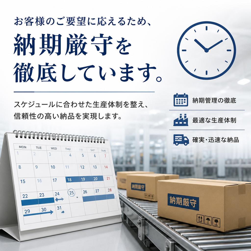 納期厳守の取り組み