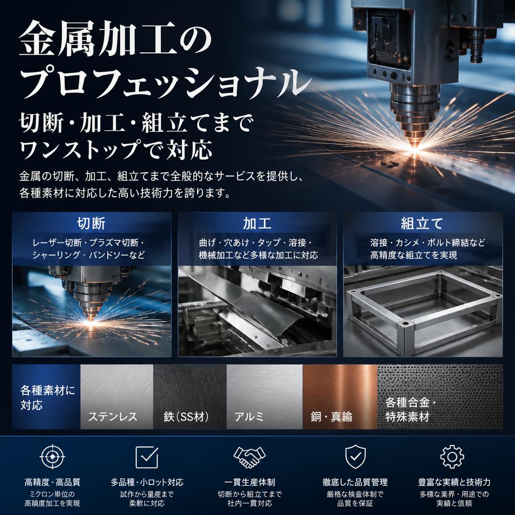 多様な加工技術とサービス