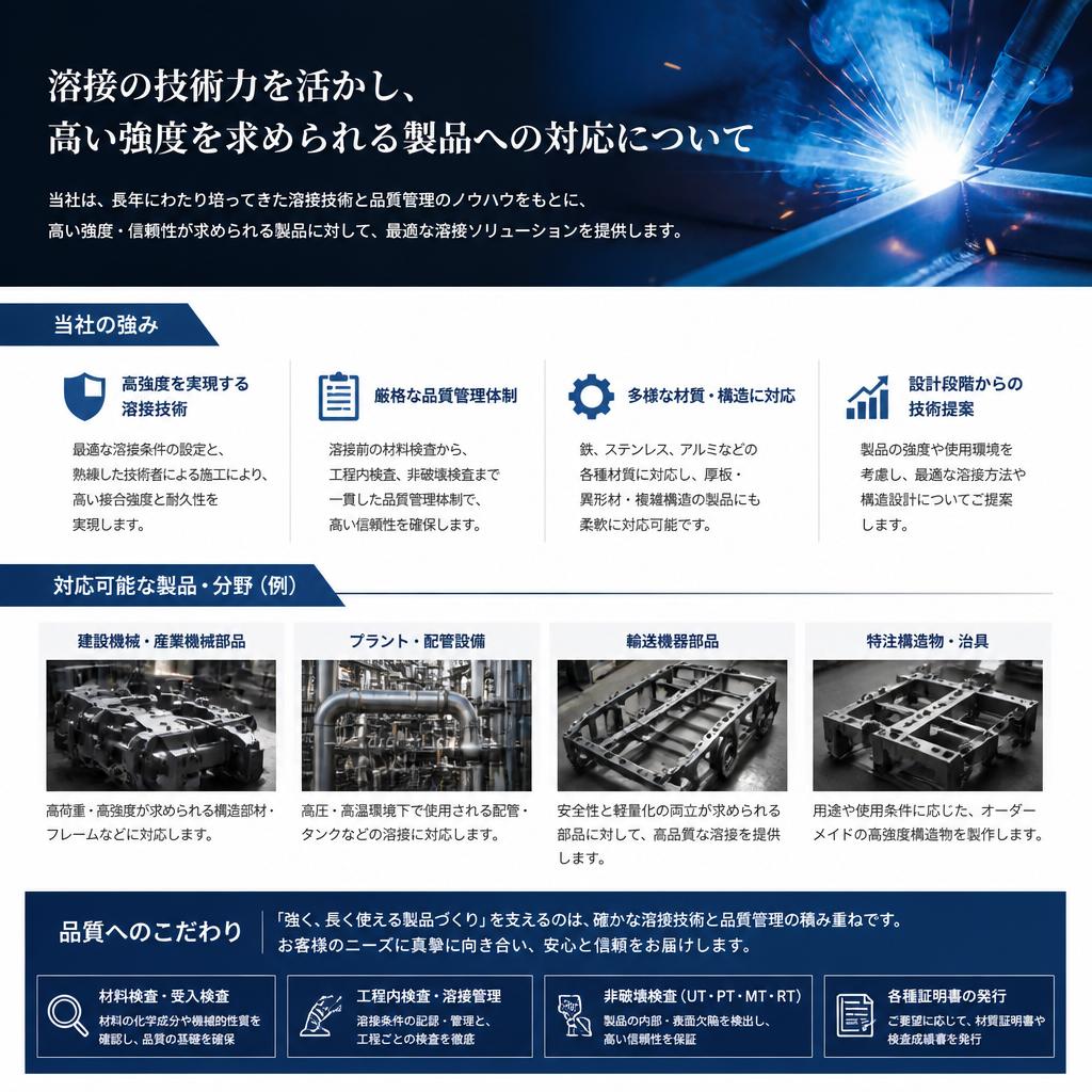溶接技術で高い強度を実現