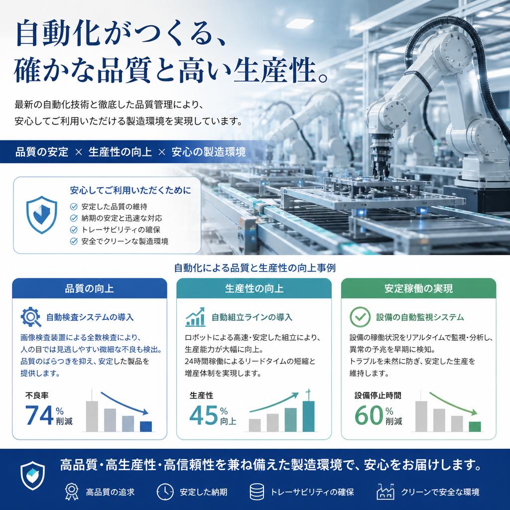 品質と効率性を両立した製造環境