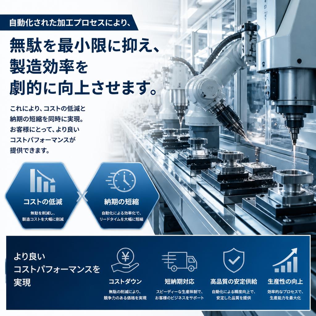 加工効率とコスト削減