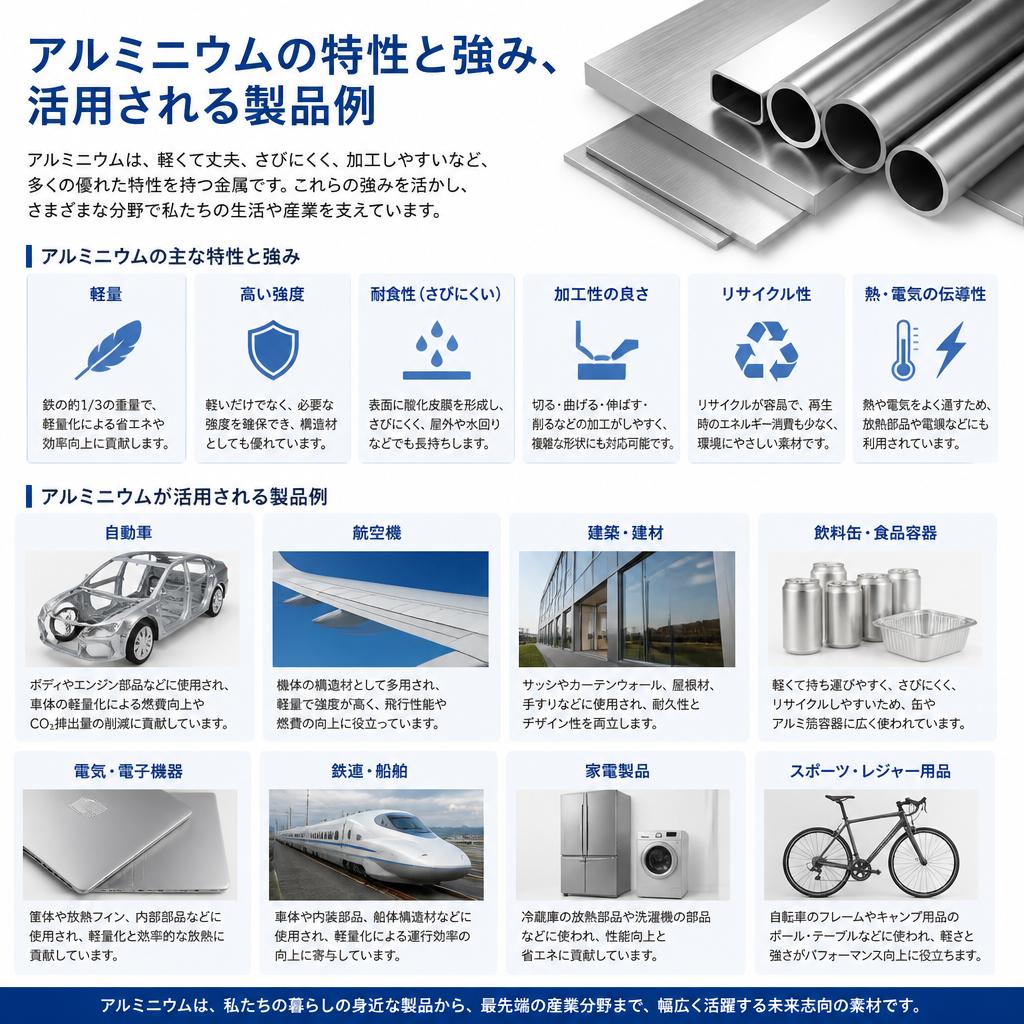 2. アルミの特性とその利用