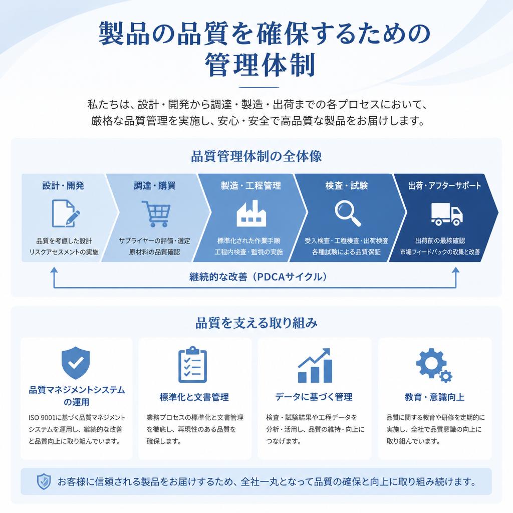 品質管理体制の徹底