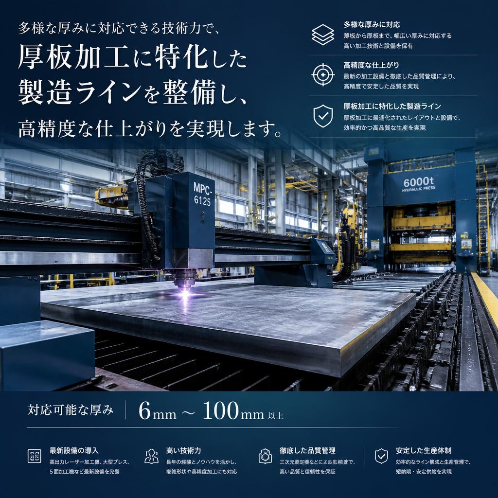 厚板技術で高精度対応