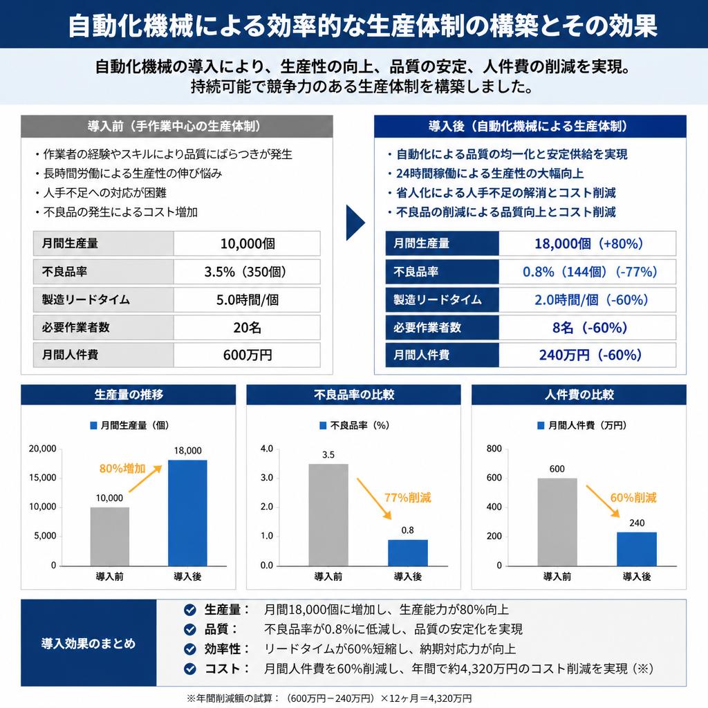 4. 自動化機械の導入で生産性向上