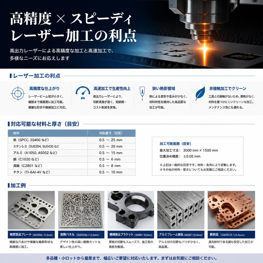 レーザー加工のメリット