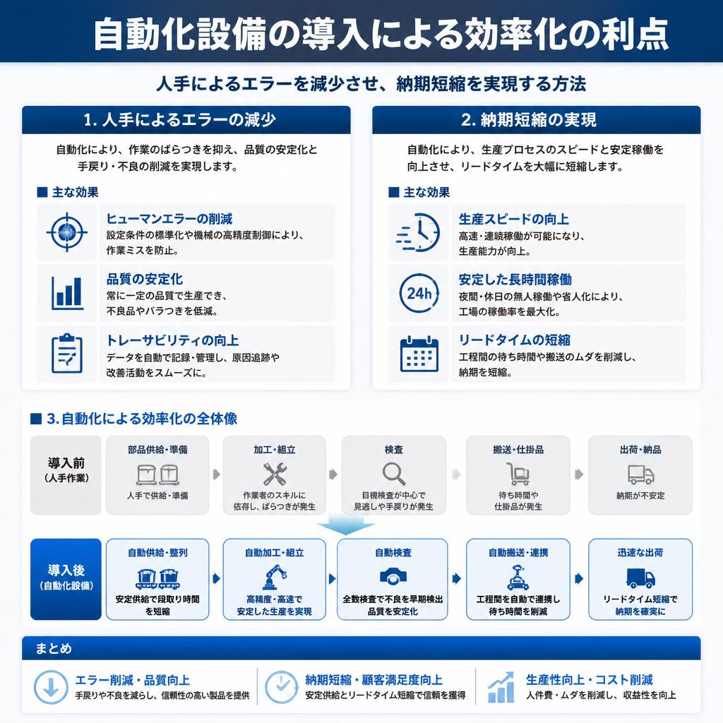 自動化設備がもたらす効率化
