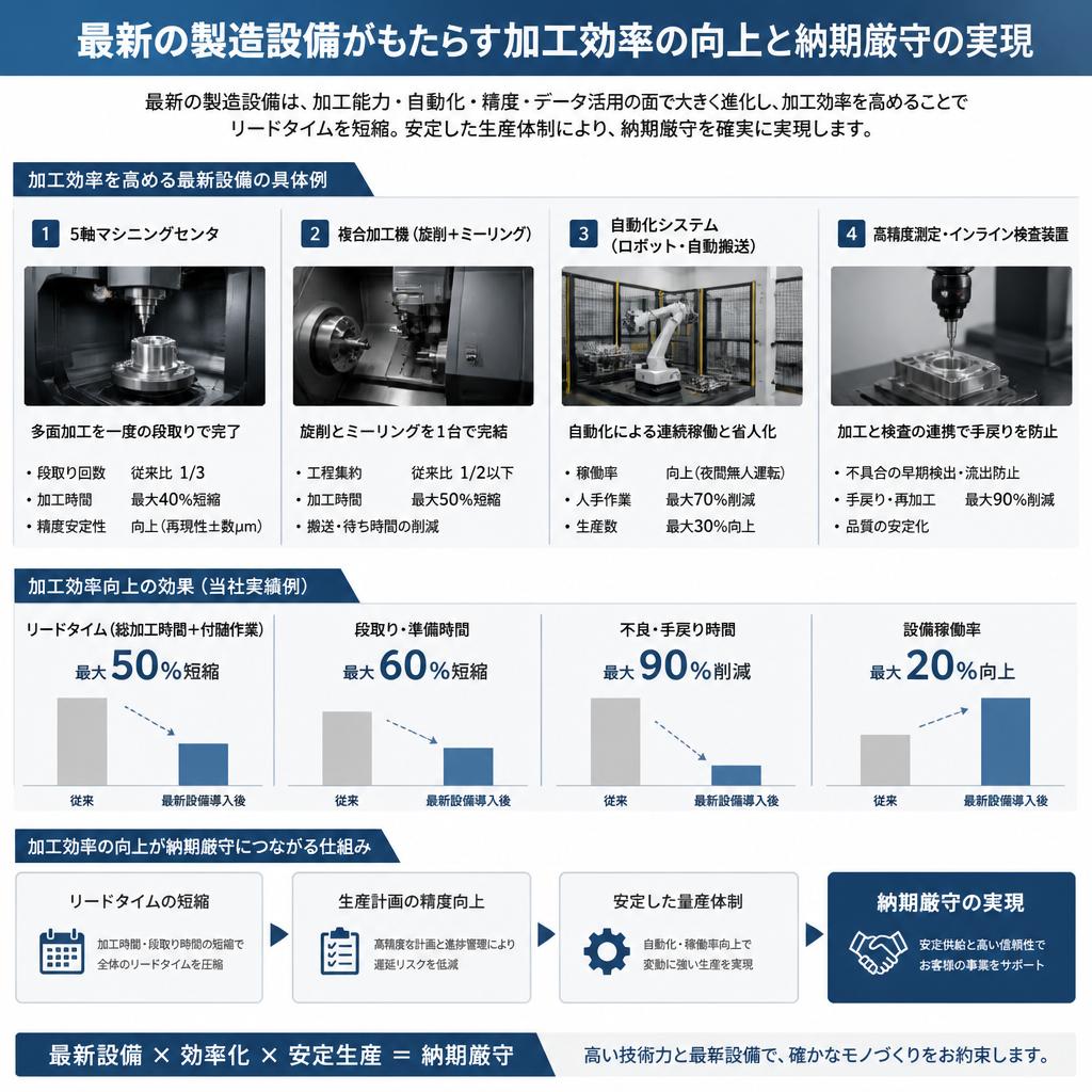 加工効率を向上させるための最新設備