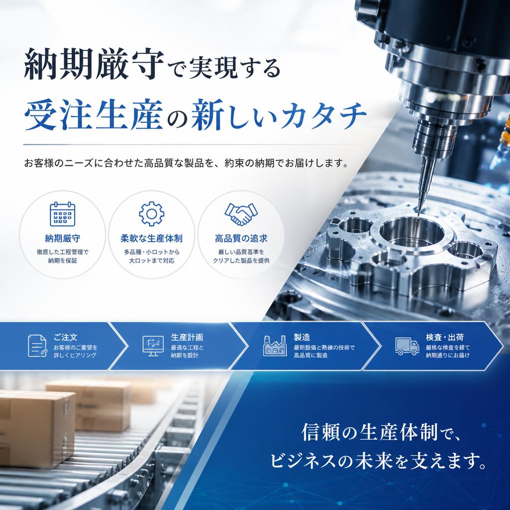 納期厳守で実現する受注生産の新しいカタチ