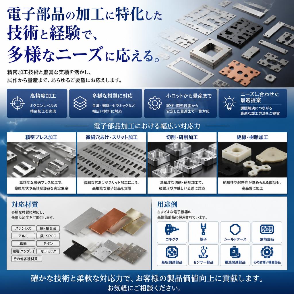 電子部品加工への対応