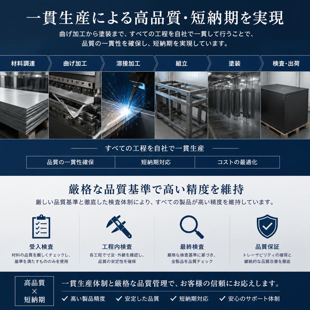 一貫した品質管理体制