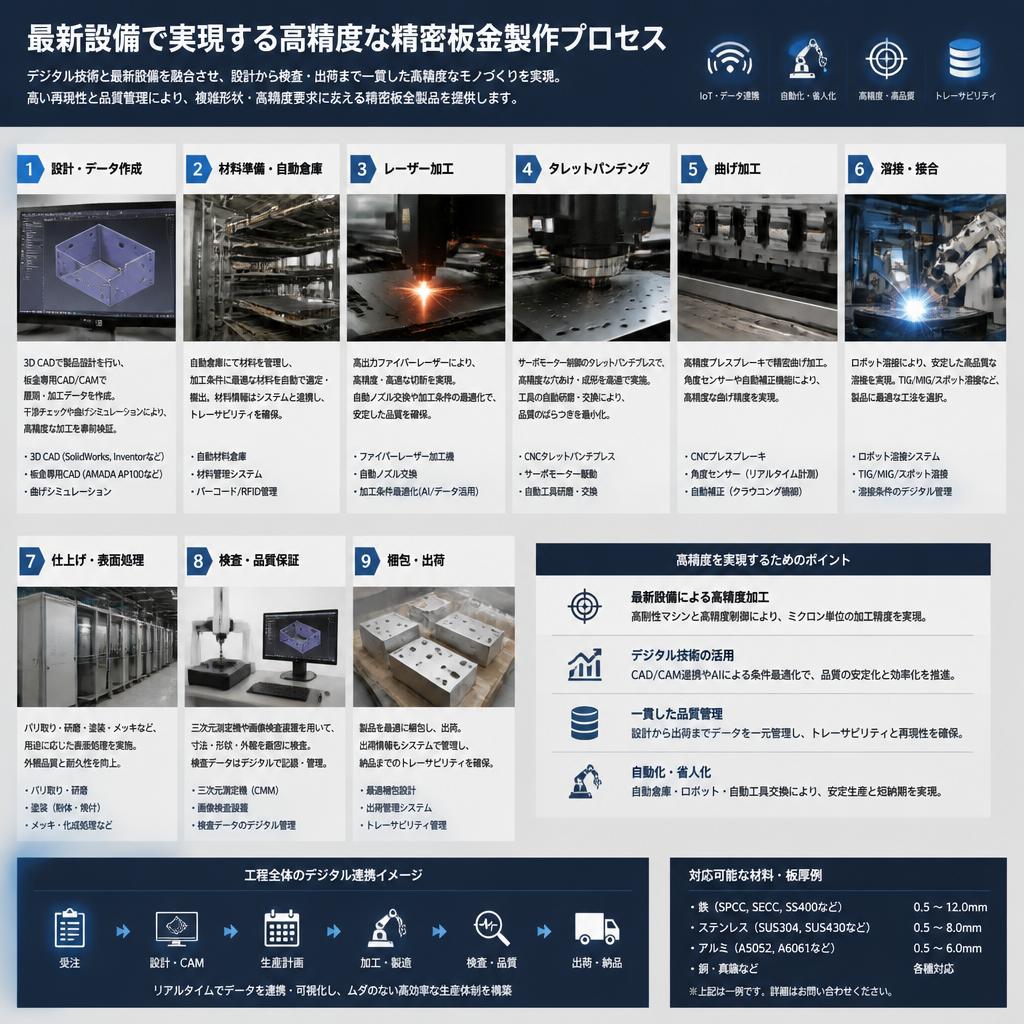 精密な板金製作の技術