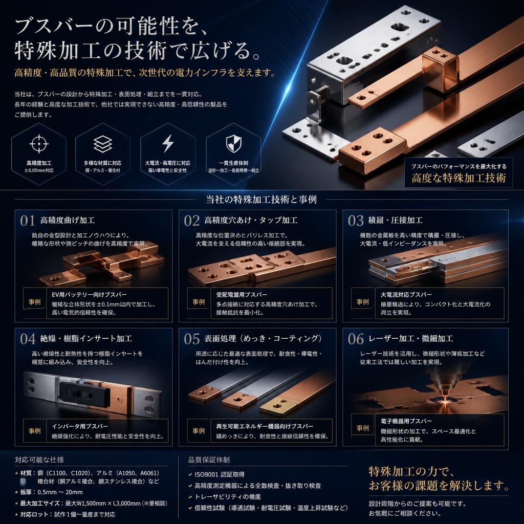ブスバー加工への取り組み
