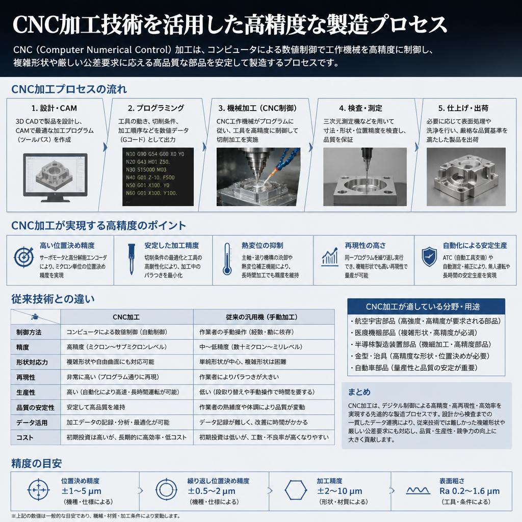 2. CNC加工による高精度な部品製作