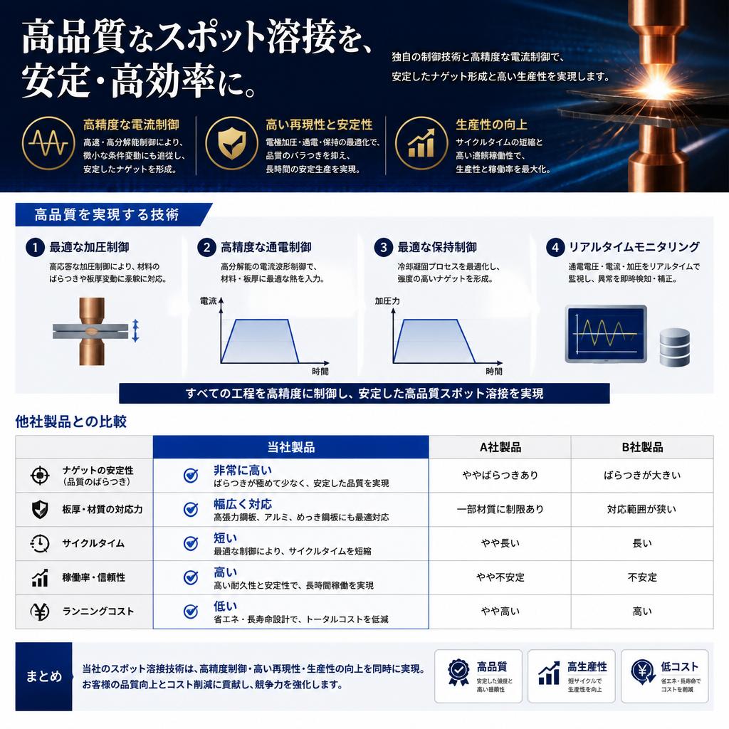 スポット溶接の利点