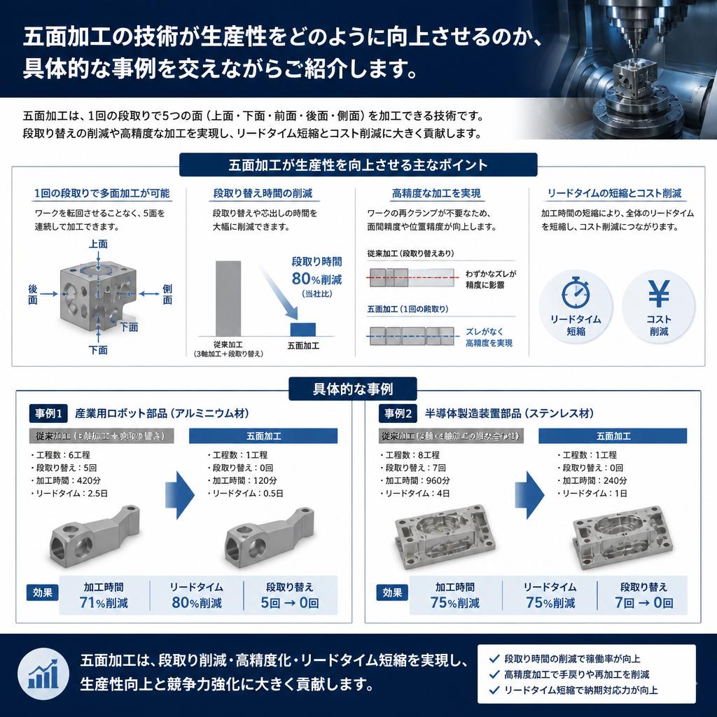五面加工での生産性向上