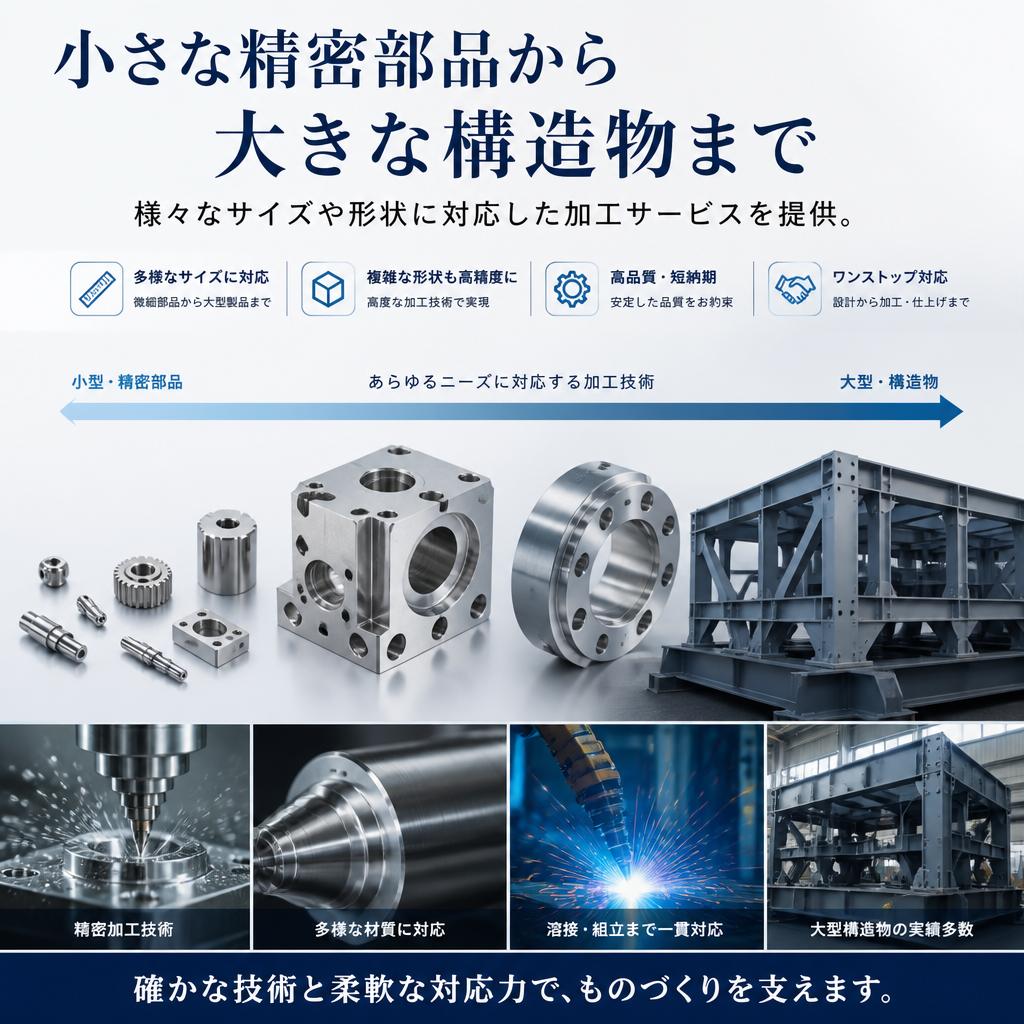 2. 幅広い加工ニーズに対応