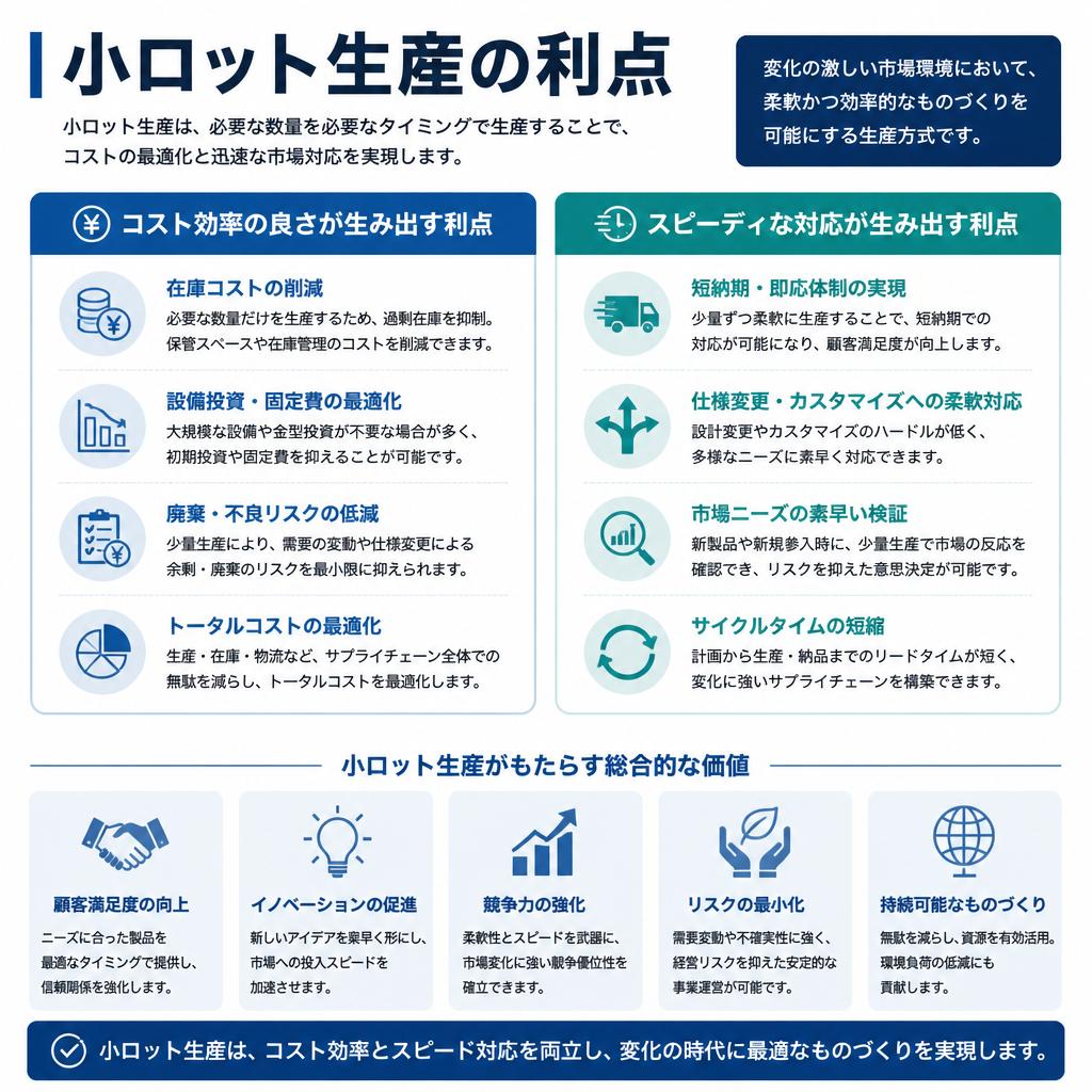 小ロット生産のメリット
