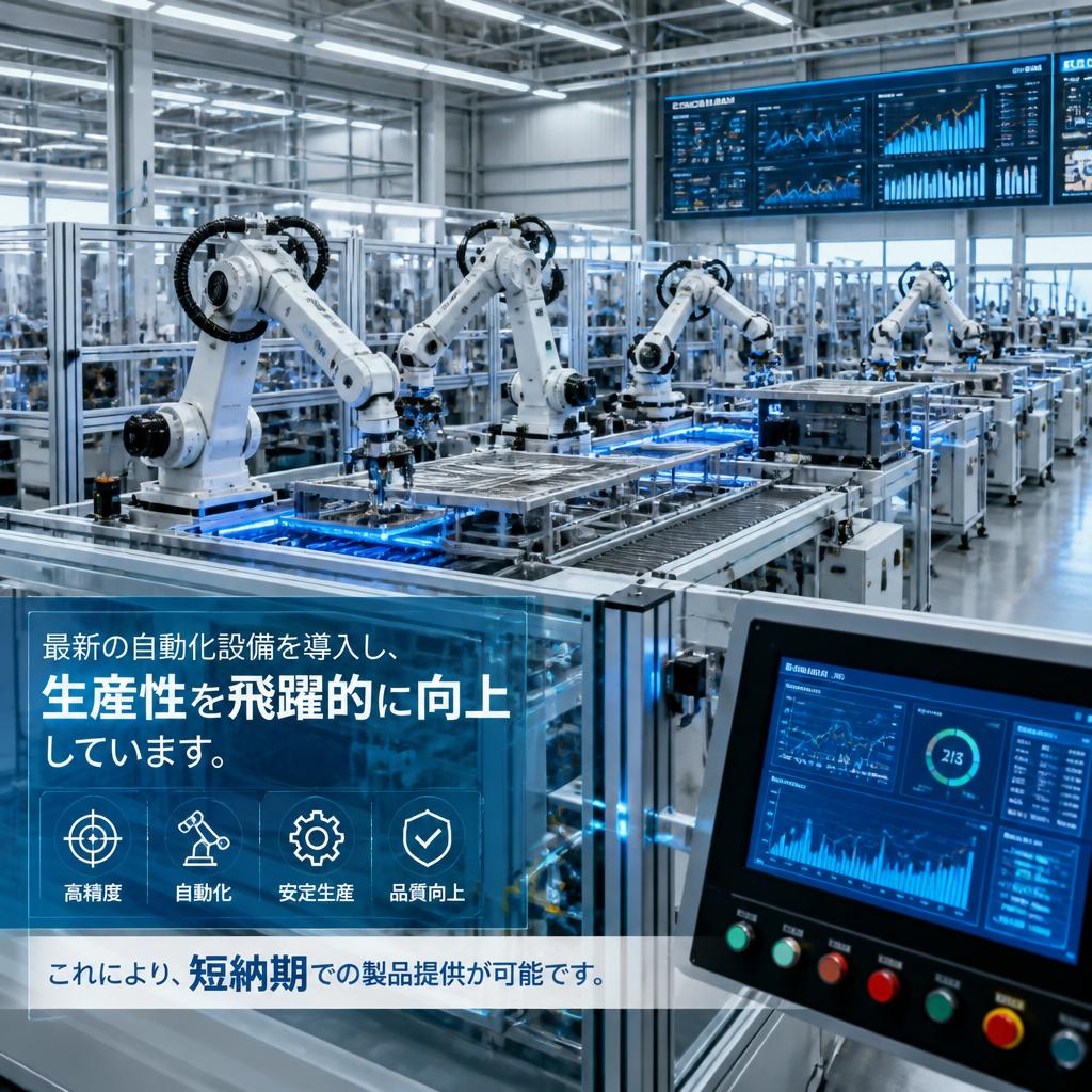 自動化設備による効率的な生産