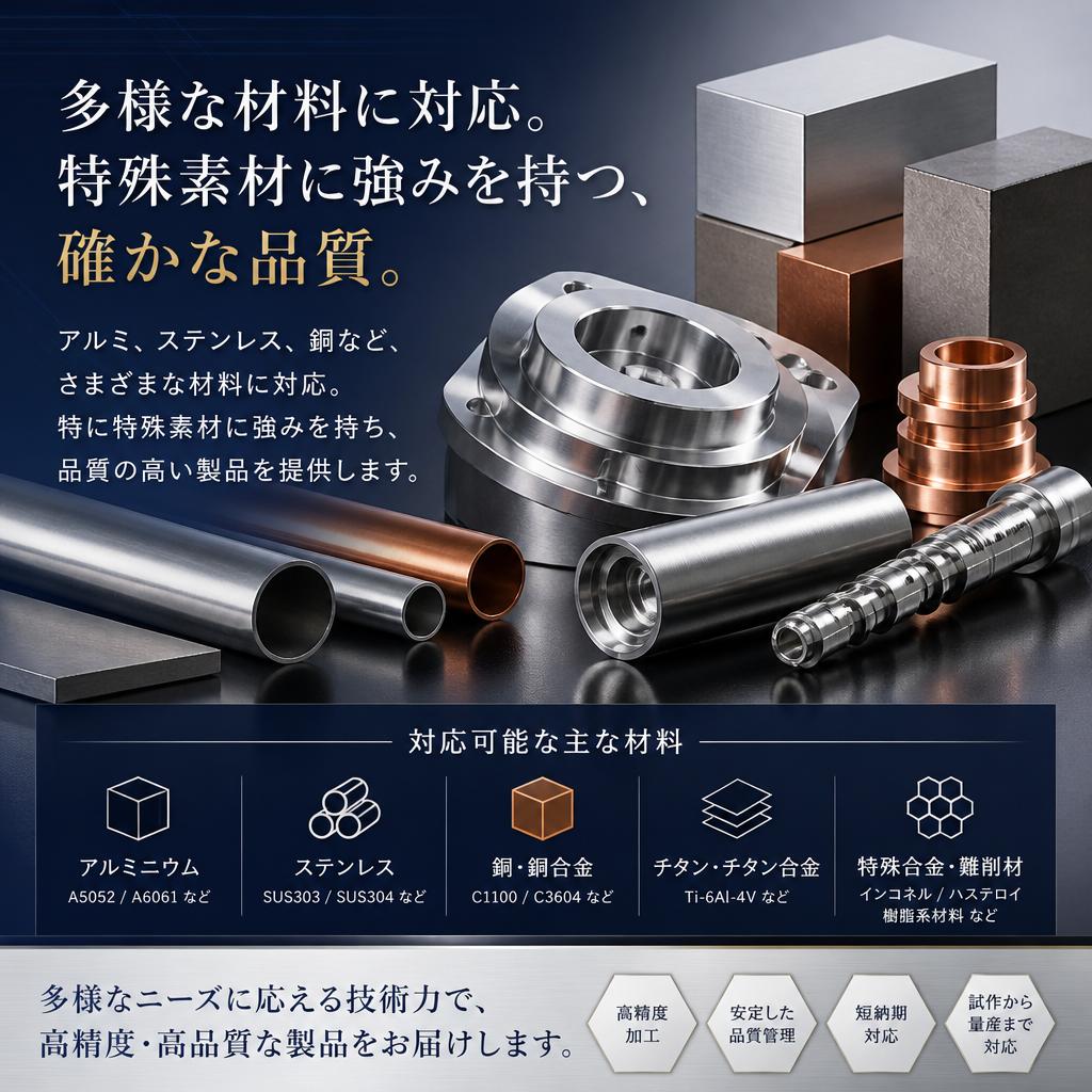 多様な素材加工に対応