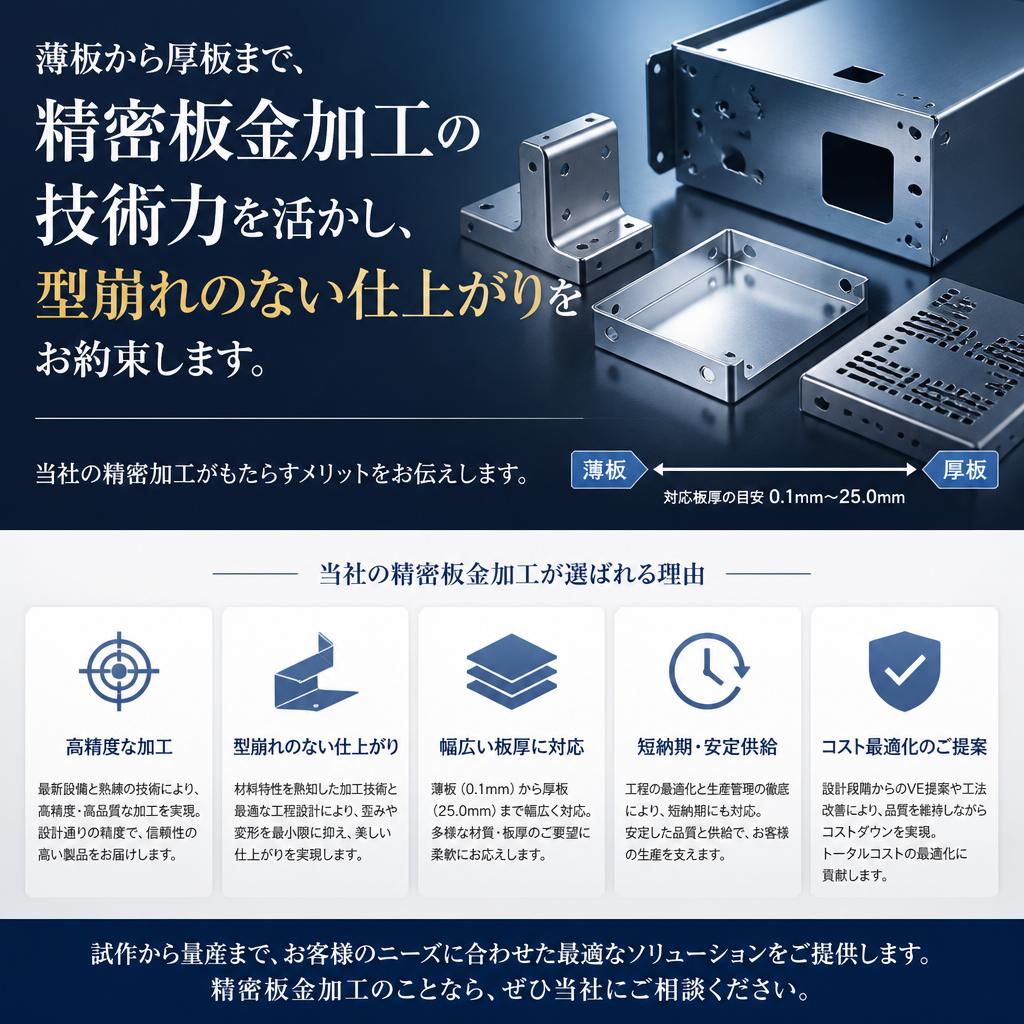 精密板金加工の魅力