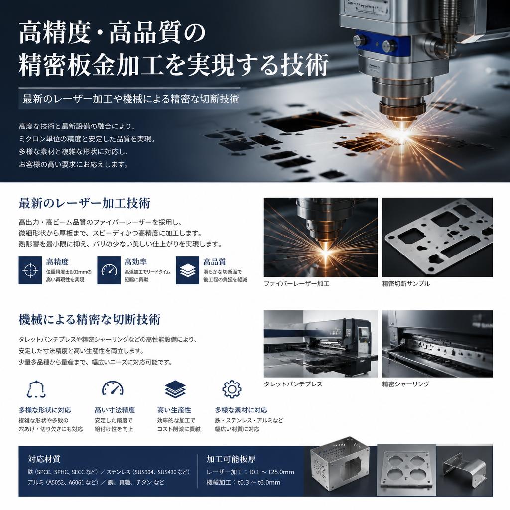 精密板金加工の技術