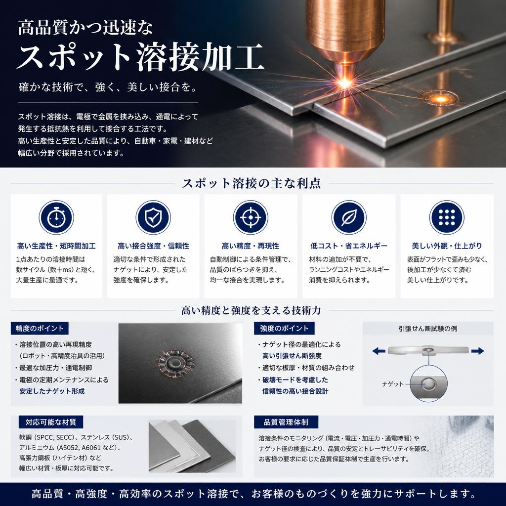 スポット溶接加工の特長