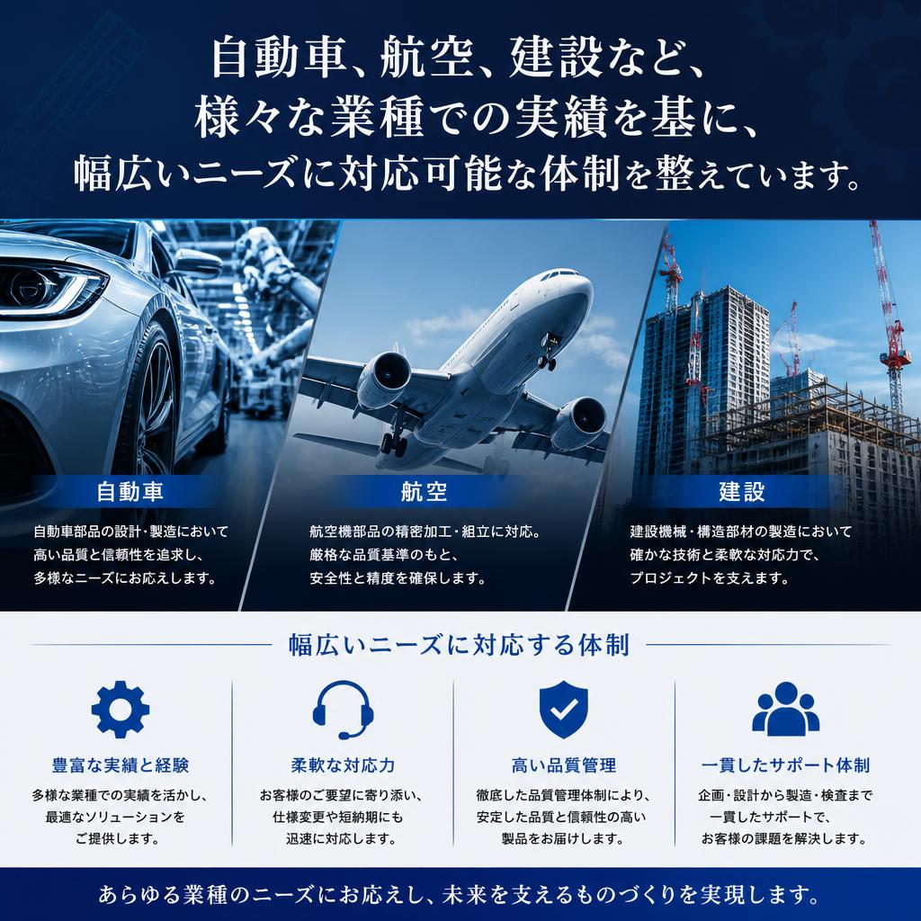 多様な業種への対応